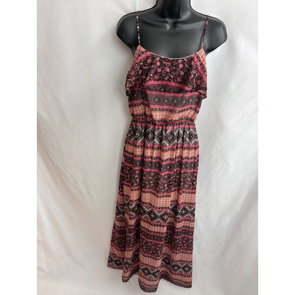 Swan Collection Maxi Dress Multicolor Size S/M Floral Boho Ethnic Abstract Cute